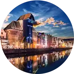 Gdańsk port z widokiem na żuraw