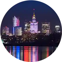 Warszawa widok na pałac kultury i nauki